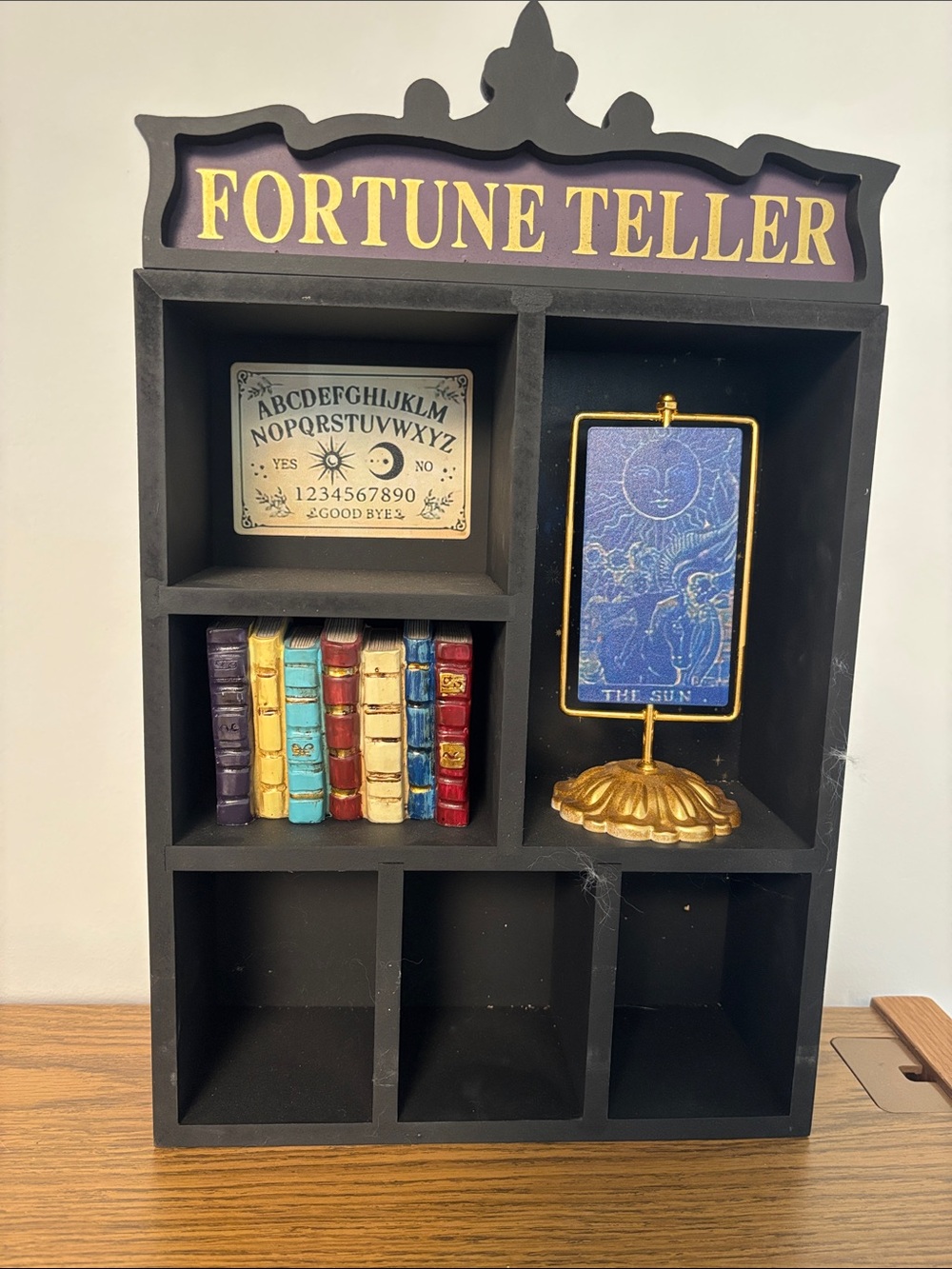 Fortune Teller Wall Shelf Decor in Black and Purple